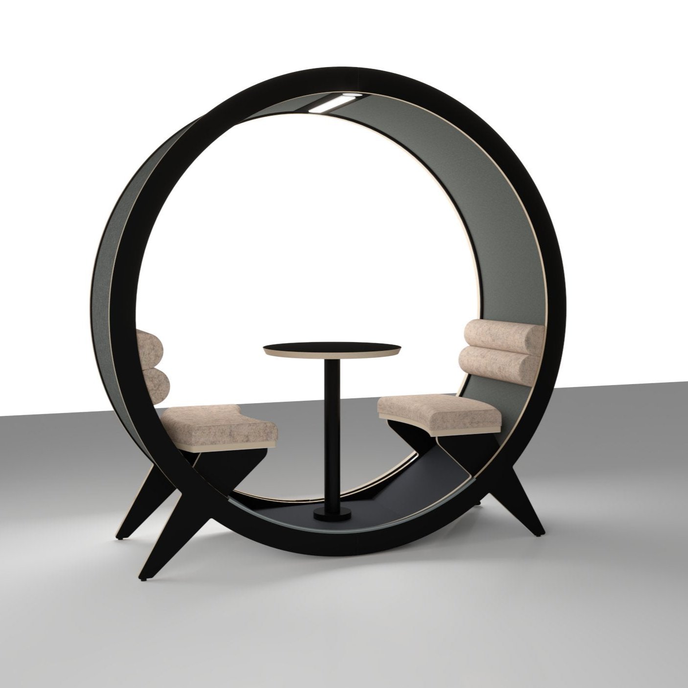 BlockO TWO - A beautifully designed acoustic meeting pod for up to two individuals. US Design Patent Number D1047478EUIPO Certificate of registration No 008273221-0001, 008273221-0002, 008273221-0003No 015014075-0001