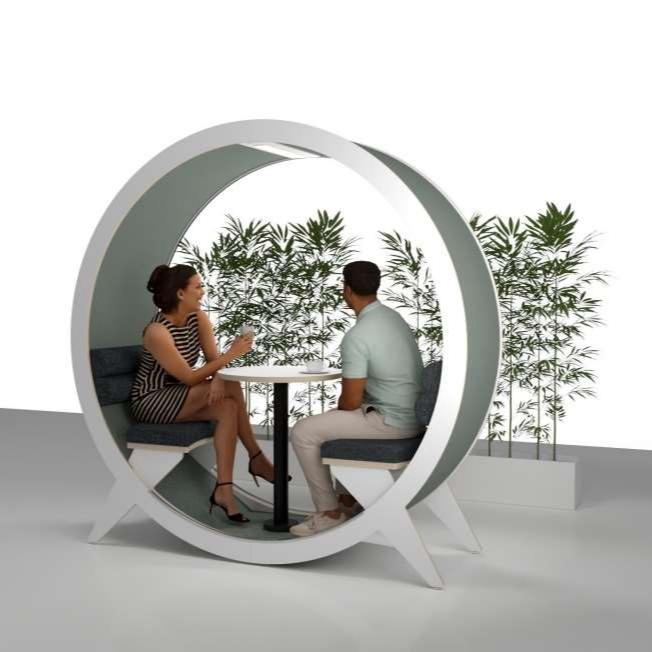 BlockO TWO - A beautifully designed acoustic meeting pod for up to two individuals. US Design Patent Number D1047478EUIPO Certificate of registration No 008273221-0001, 008273221-0002, 008273221-0003No 015014075-0001