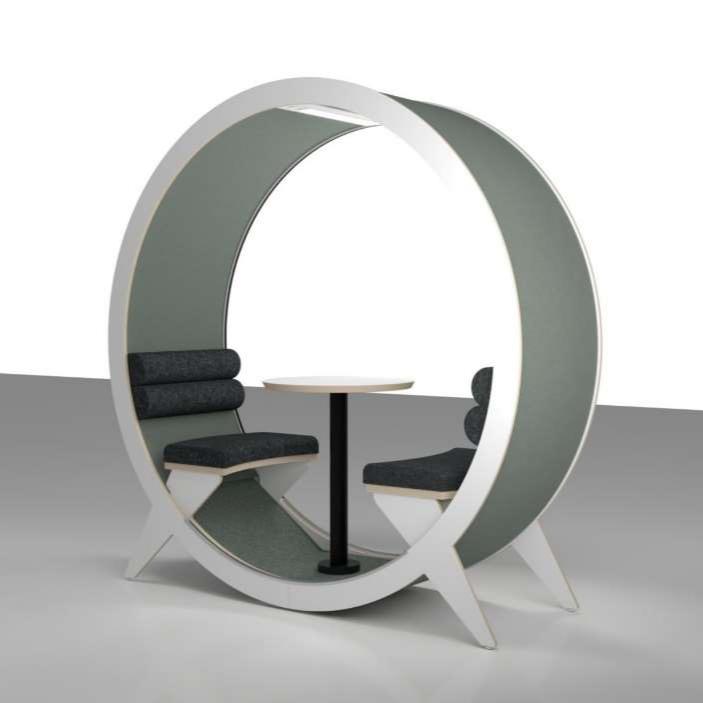 BlockO TWO - A beautifully designed acoustic meeting pod for up to two individuals. US Design Patent Number D1047478EUIPO Certificate of registration No 008273221-0001, 008273221-0002, 008273221-0003No 015014075-0001